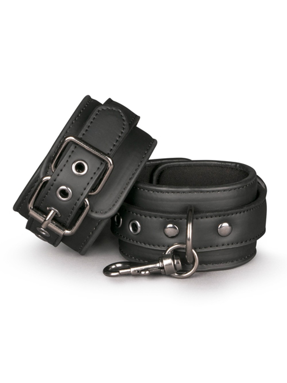 Black Leather Handcuffs