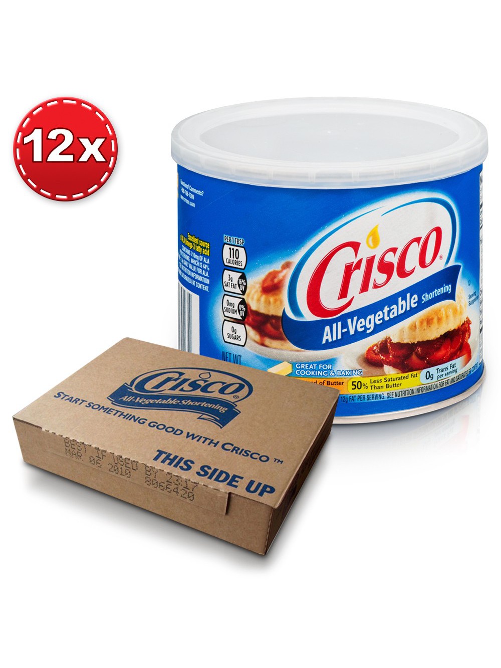 CRISCO VEGETABLE SHORTENING 453GR 12  PACK