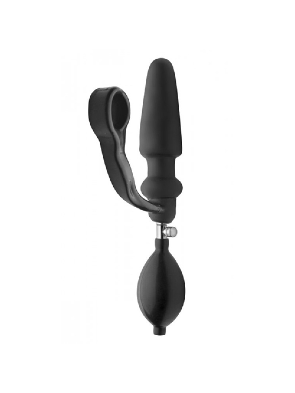 Exxpander Inflatable Plug with Cock Ring and Removable Pump