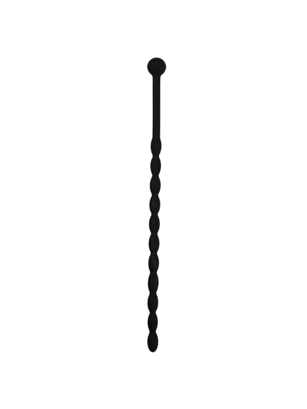 Geribbelde Siliconen Dilator - Zwart