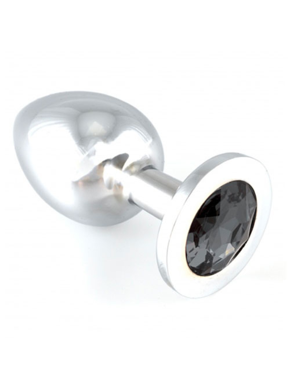 Heavy Metal Butt Plug With Black Crystal