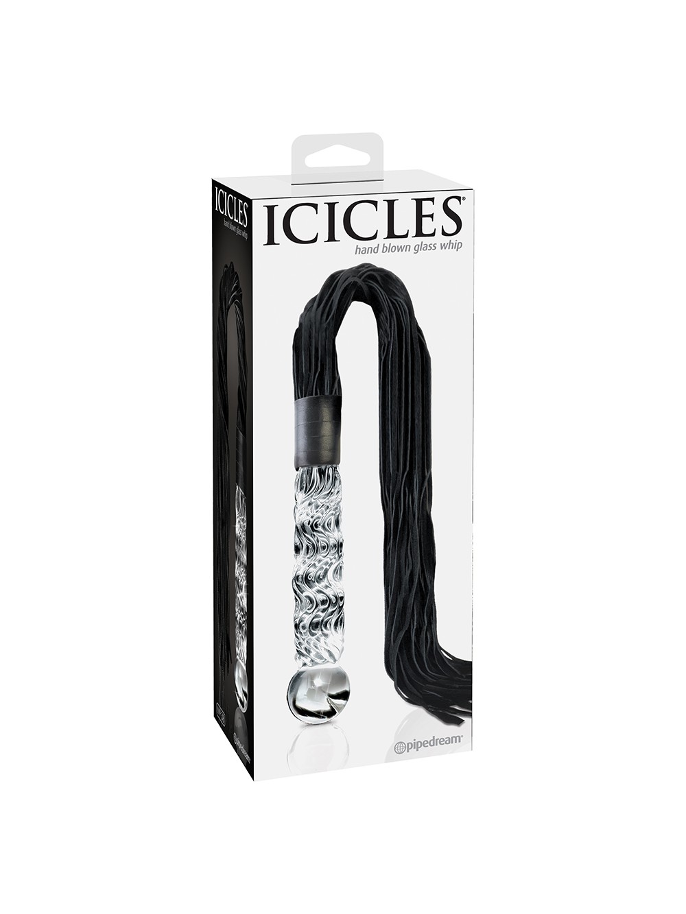 ICICLES GLASS DILDO WITH WHIP N38