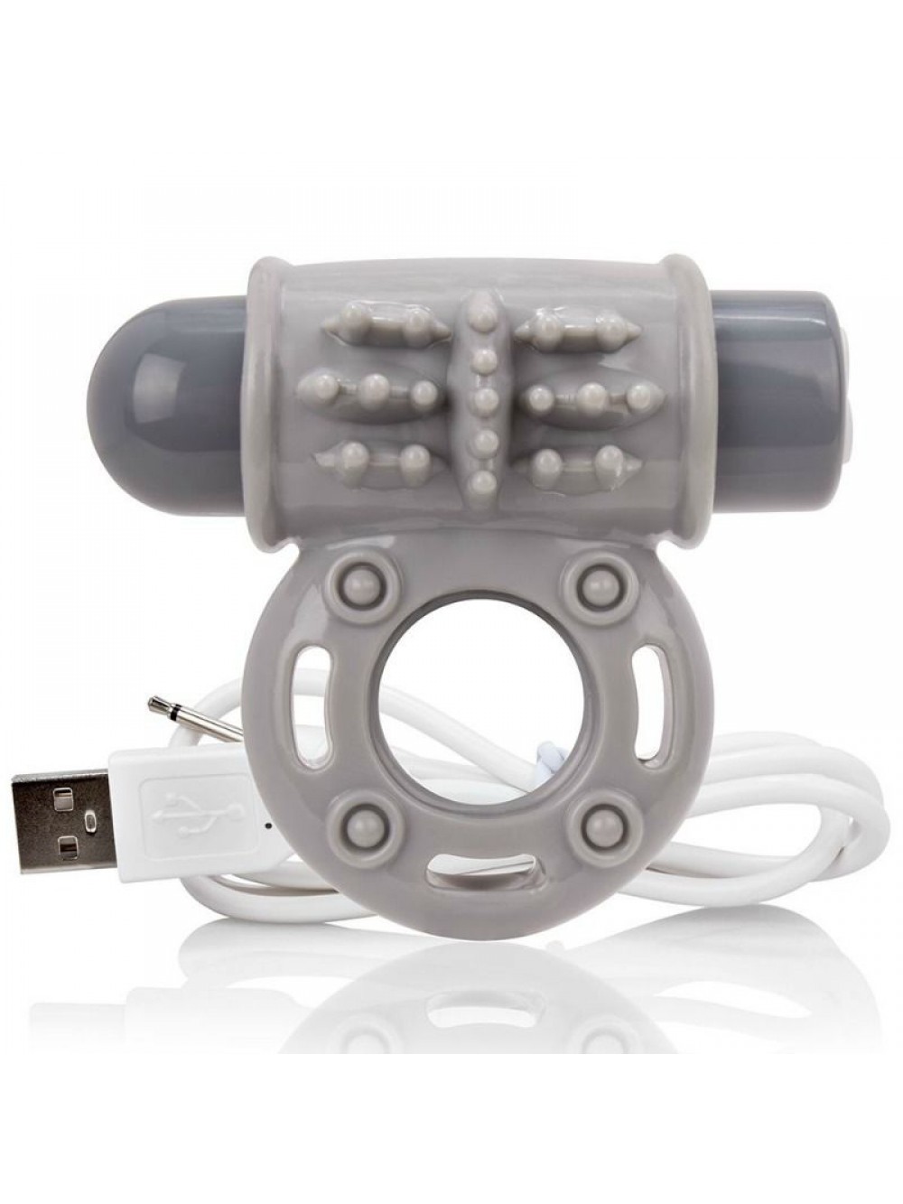 SCREAMING O VIBRATING RECHARGEABLE RING O WOW GREY