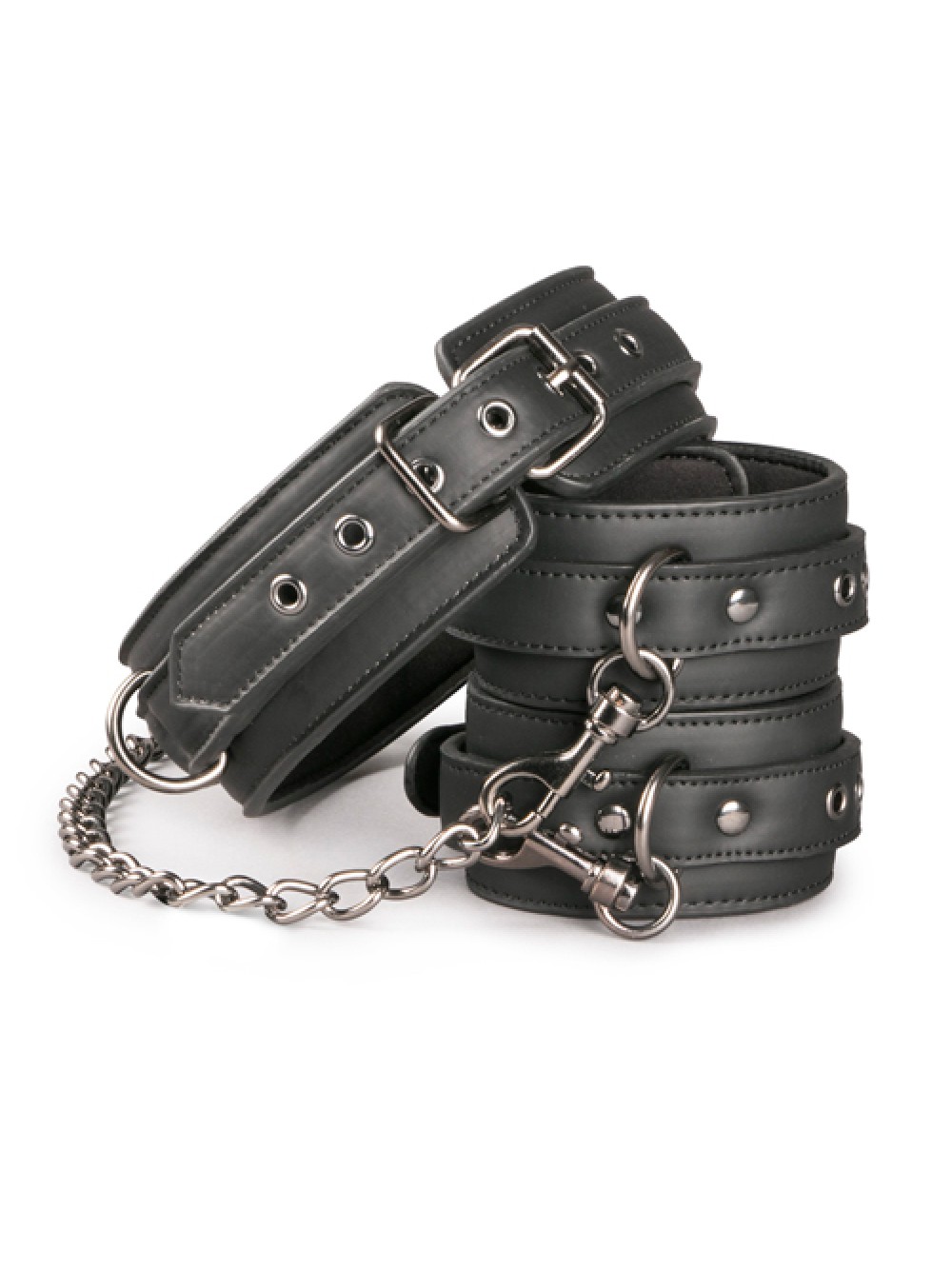 Leather Collar With Handcuffs