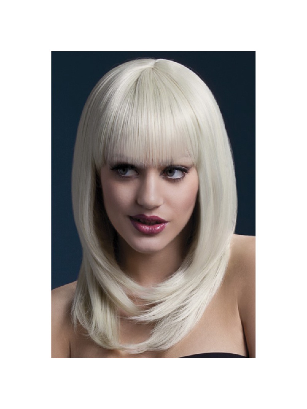 Long Wig With Fringe - Blonde