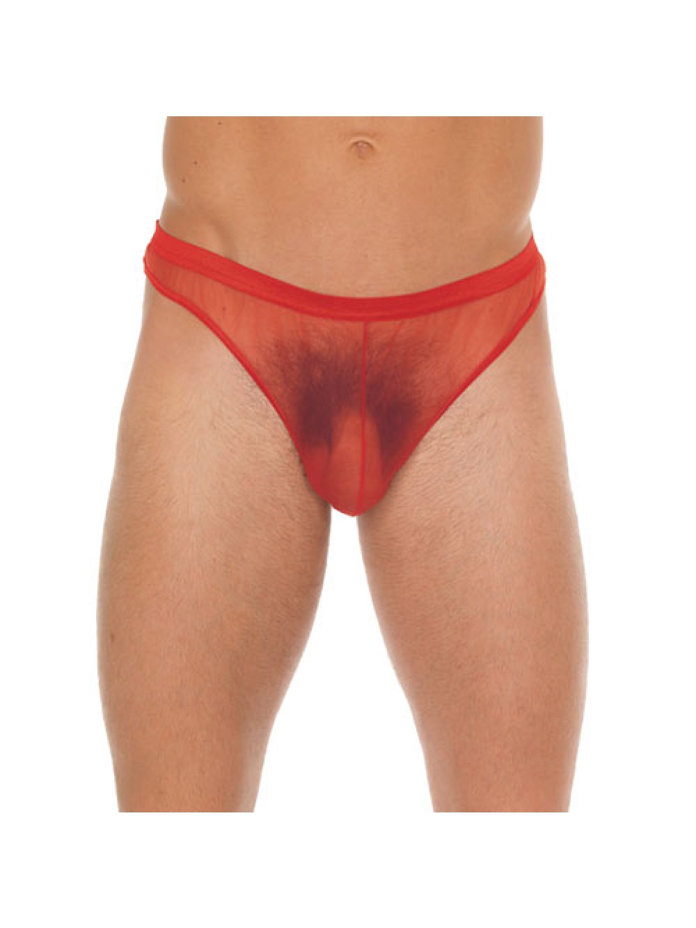 Mens Red Pouch With G-String