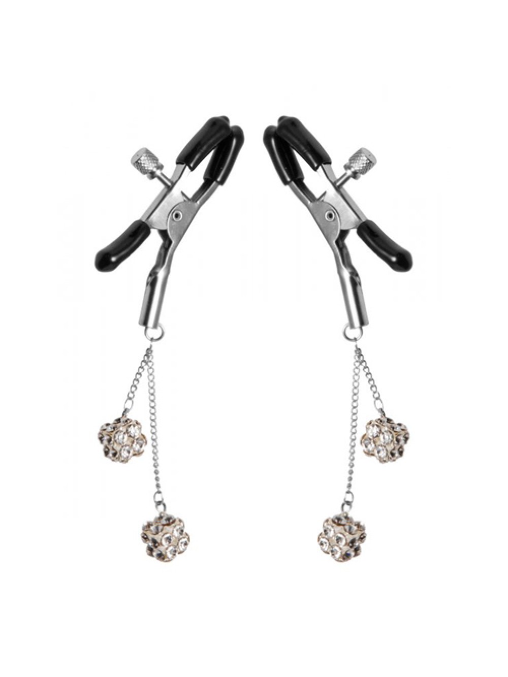 Ornament Adjustable Nipple Clamps with Jewel Accents