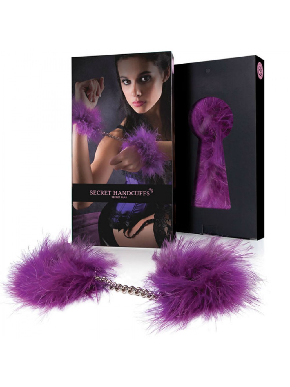 PURPLE MARABOU HANDCUFFS
