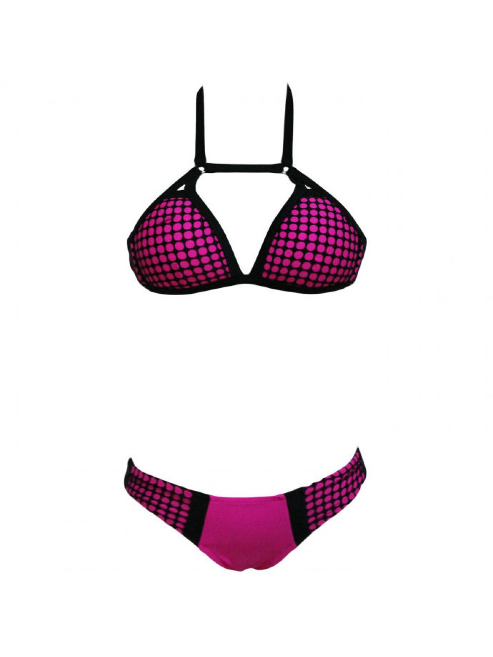QUEEN SUMMER ORIGINAL BIKINI BLACK/PINK SIZE M