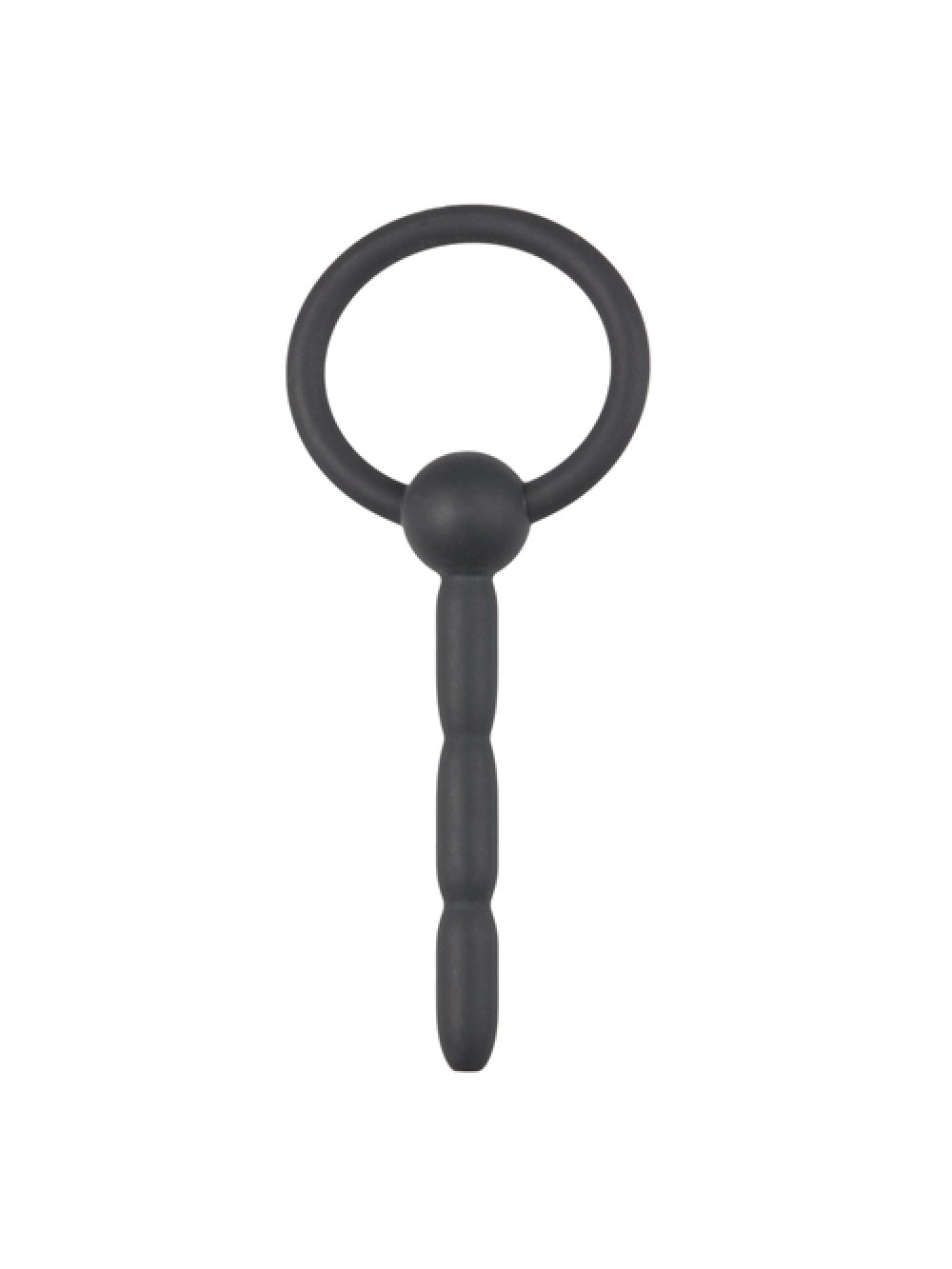 Ribbed Hollow Silicone Penis Plug