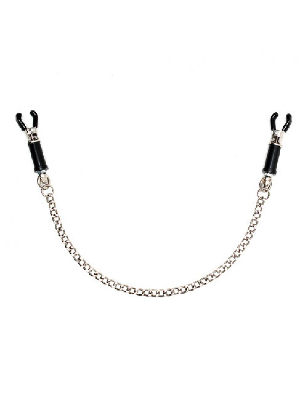 Silver Nipple Clamps With Chain