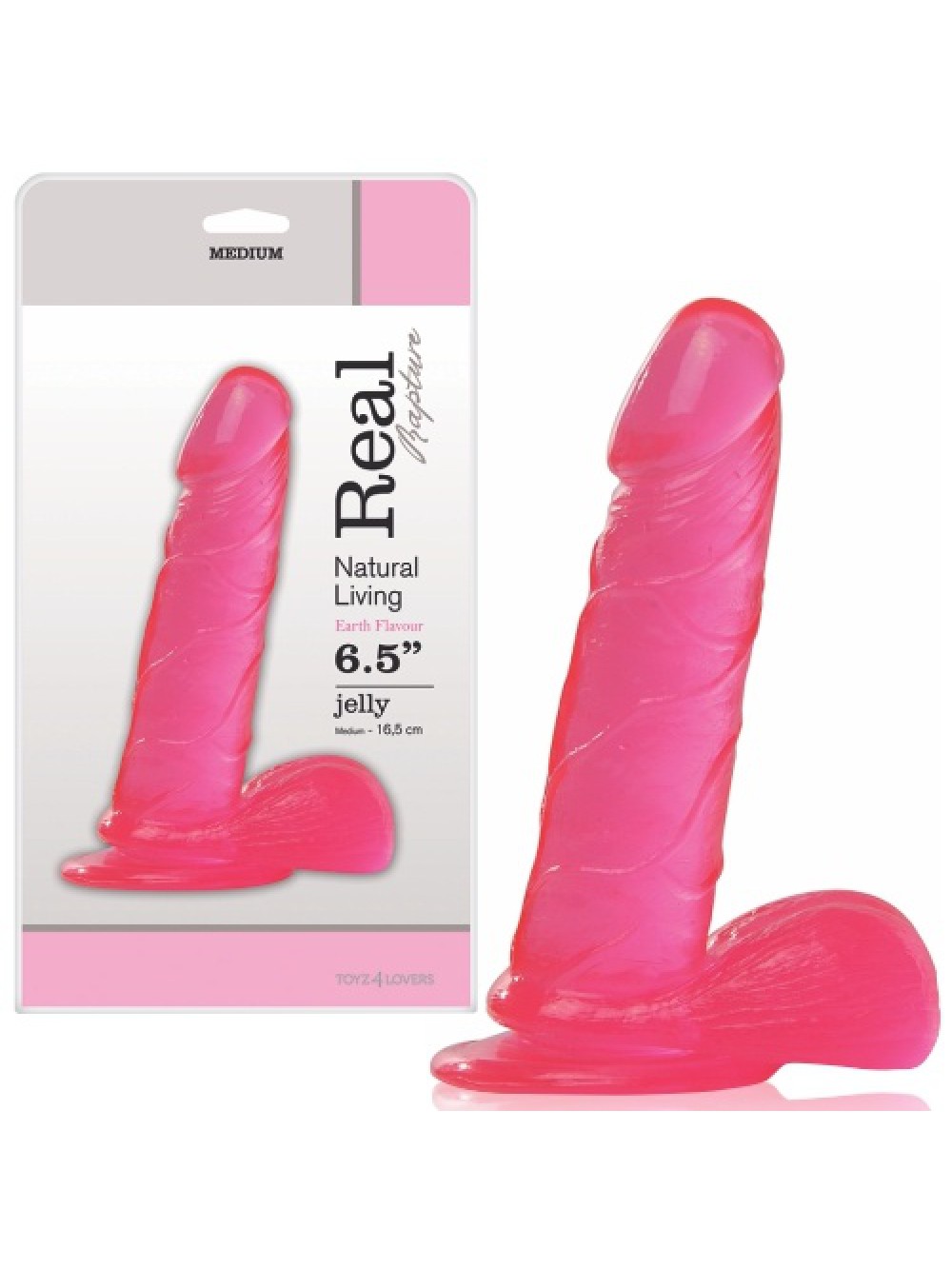 REAL RAPTURE EARTH FLAVOUR DILDO 6.5'' PINK