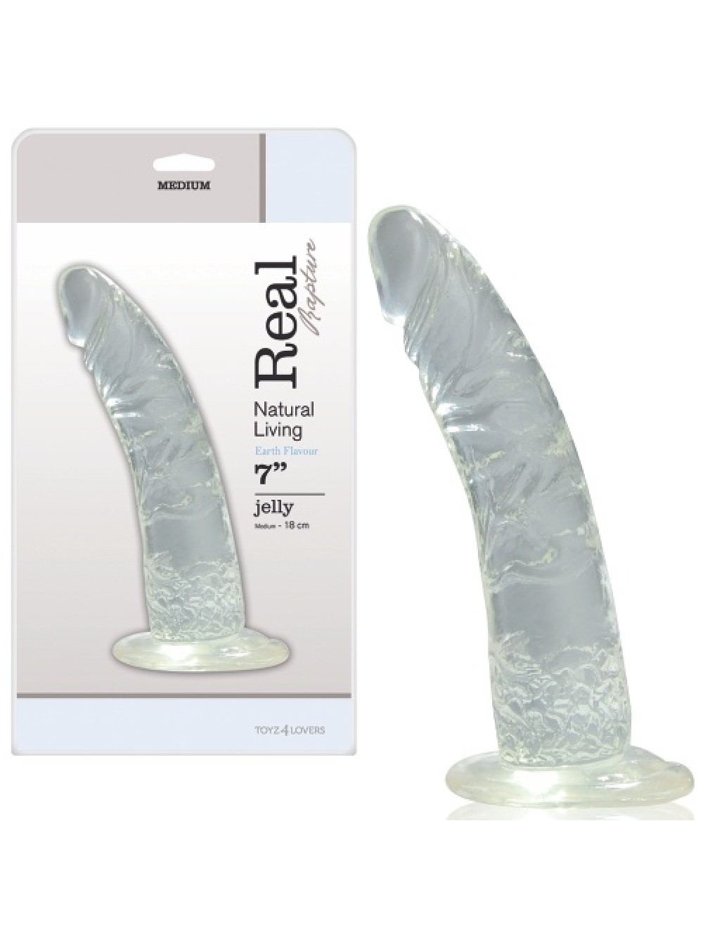 REAL RAPTURE EARTH FLAVOUR DILDO 7'' CLEAR