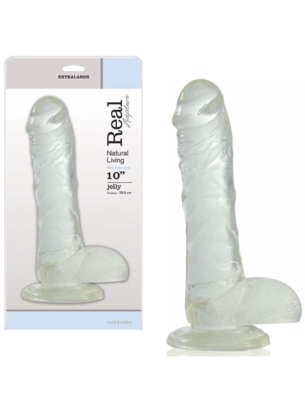 REAL RAPTURE SKY EMOTION DILDO 10'' CLEAR