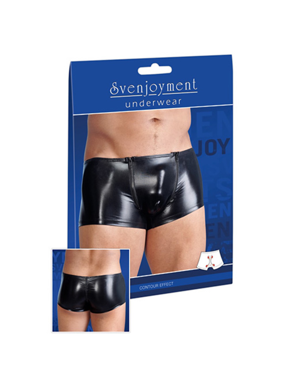 Wet look Men's Zippered Boxers