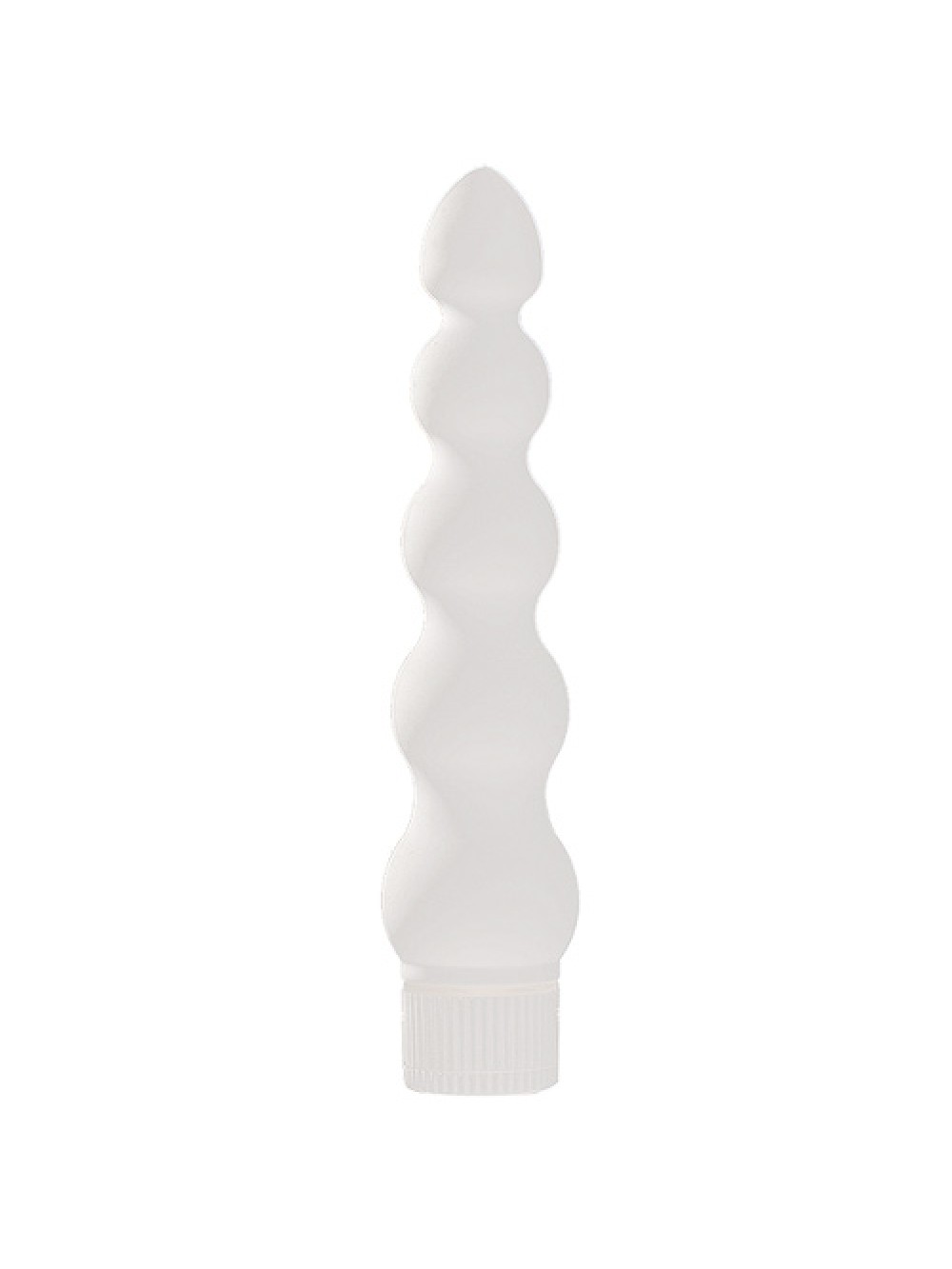 White Nights 7 Inch Ribbed Anal Vibrator