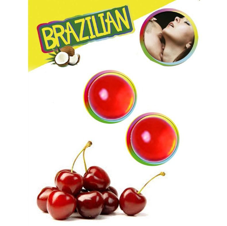 2 BRAZILIAN BALLS CHERRY