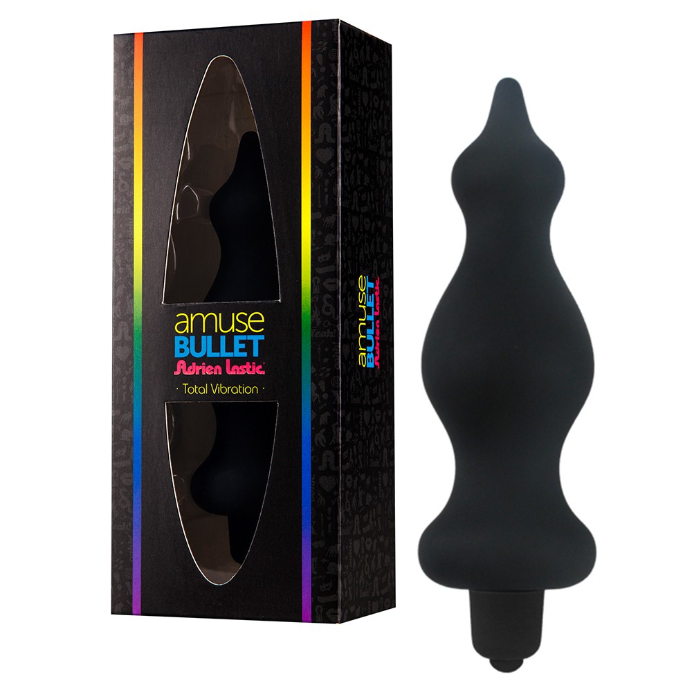 ADRIEN LASTIC AMUSE BULLET VIBRATING ANAL PLUG BLACK
