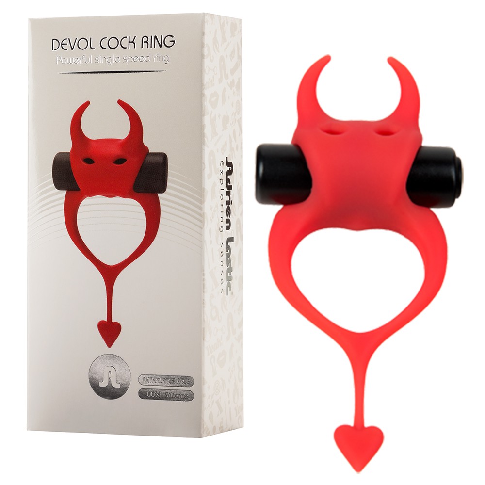 ADRIEN LASTIC DEVOL VIBRATING COCKRING RED