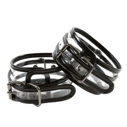 Bare Bondage Clear Vinyl Wrist Cuffs