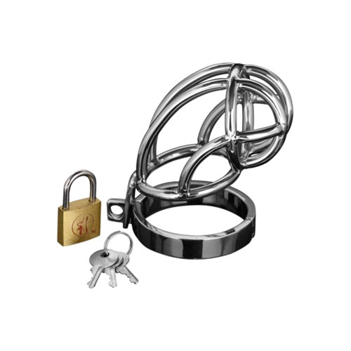 Captus Stainless Steel Locking Chastity Cage 848518005694