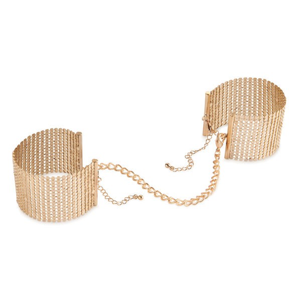 DESIR METALLIQUE BLACK  MESH GOLD HANDCUFFS