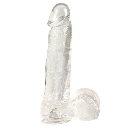 Dong With Suction Cup Clear 8 Inches 0716770001412