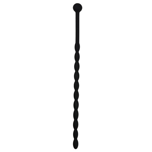Geribbelde Siliconen Dilator - Zwart 8719497662548