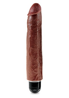 KING COCK 10'' VIBR STIFFY BROWN