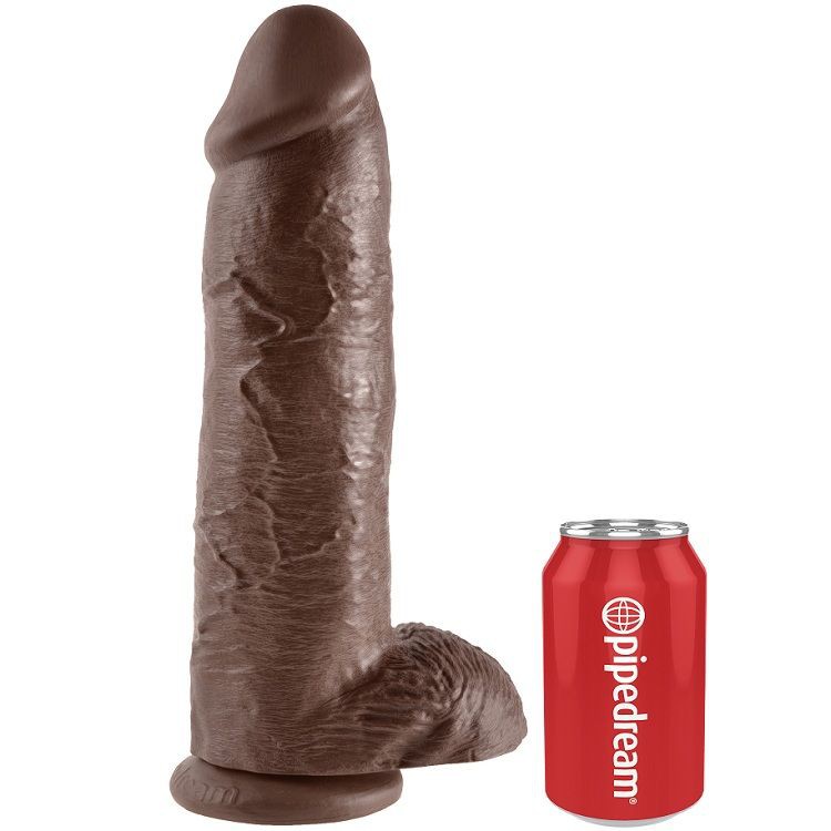 KING COCK 12" COCK BROWN WITH BALLS 30.48  CM