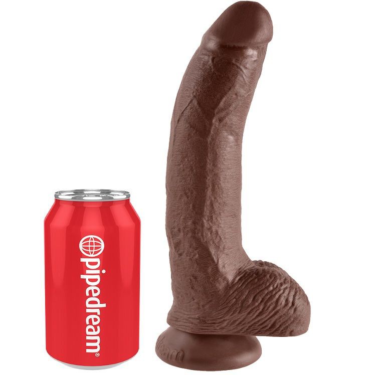 KING COCK 9" COCK BROWN WITH BALLS 22.9 CM