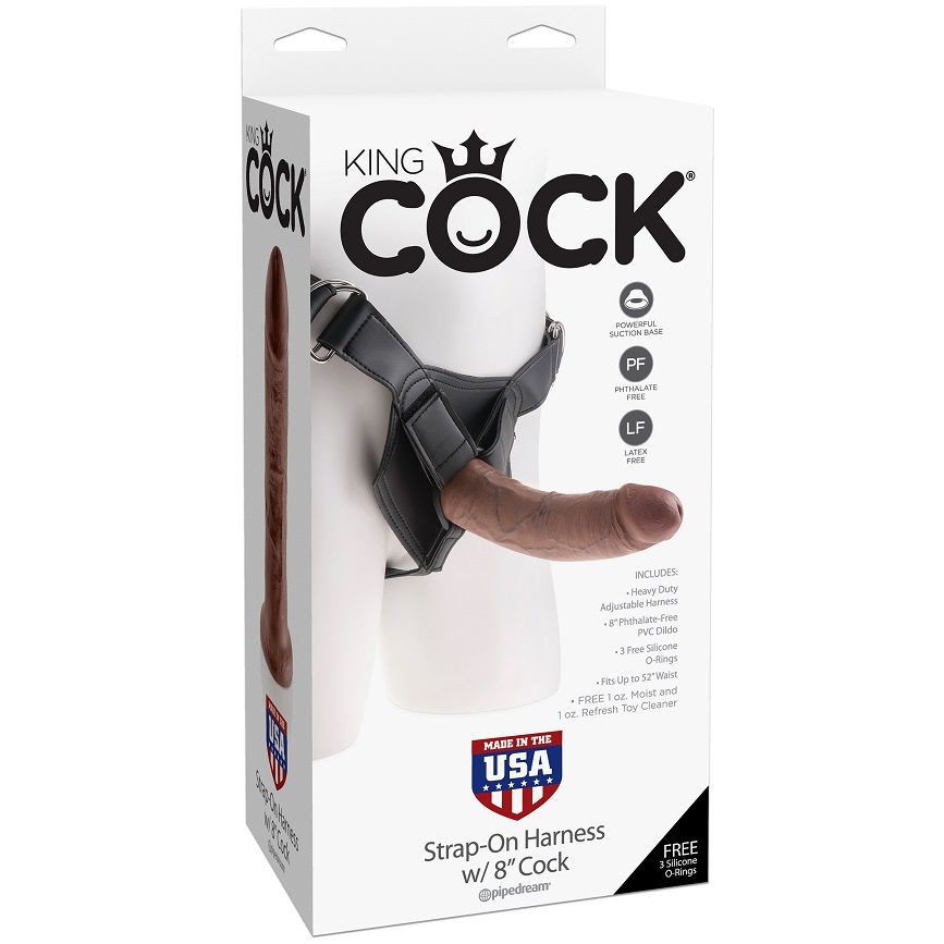 KING COCK HARNESS 7" COCK