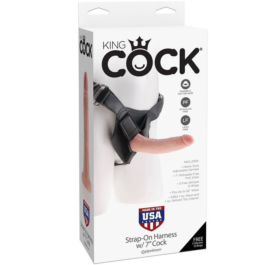 KING COCK HARNESS 7" COCK 603912361261