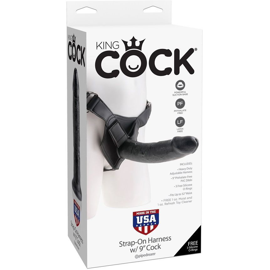 KING COCK HARNESS 9" COCK