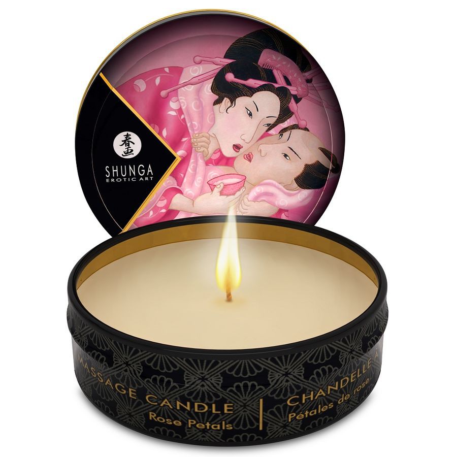 MINI CARESS BY CANDLELIGHT MASSAGE CANDLE  ROSE