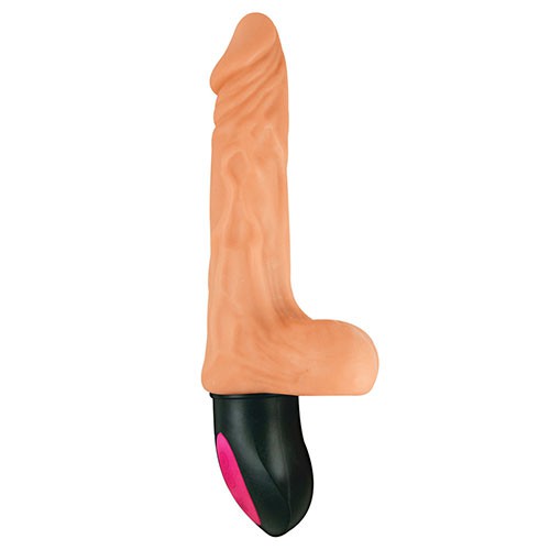 RECHARGEABLE REALSKIN WITH SCROTUM HOT COCK VIBRATOR 2