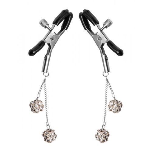 Ornament Adjustable Nipple Clamps with Jewel Accents 848518021182