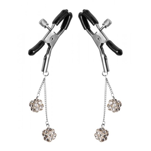 Ornament Adjustable Nipple Clamps with Jewel Accents 848518021182