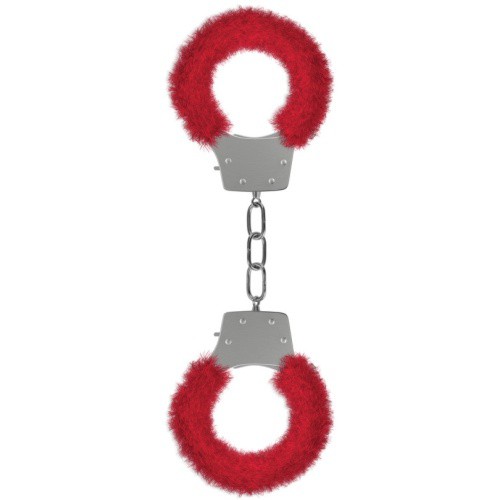 PLEASURE FURRY HANDCUFFS RED