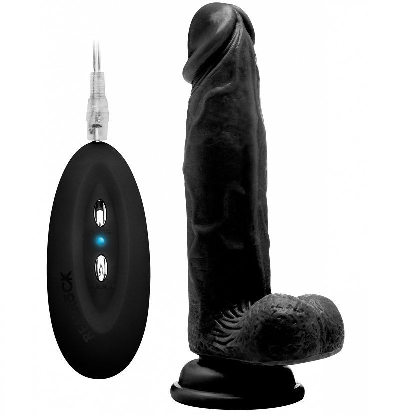 REAL ROCK 003 WITH SCROTUM BLACK 20 CM (15CM INS)