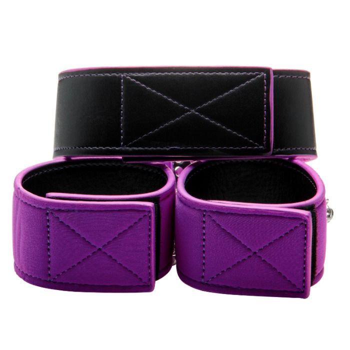 REVERSIBLE COLLAR AND WRIST CUFFS - PURPLE