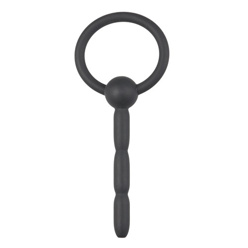 Ribbed Hollow Silicone Penis Plug 8719497662494
