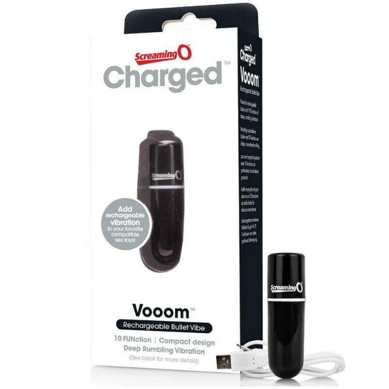 SCREAMING O RECHARGEABLE VIBRATING BULLET VOOOM BLACK