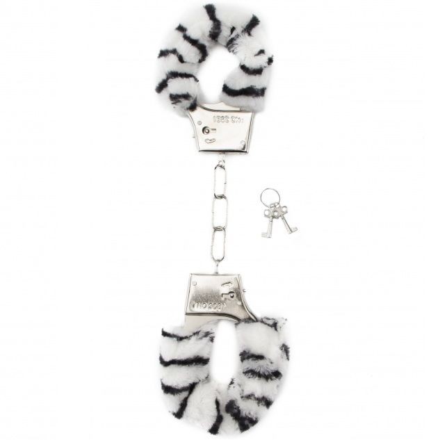 SHOTS FURRY HUNDCUFFS ZEBRA