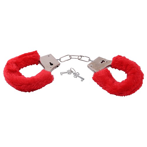 BESTSELLER FURRY HANDCUFFS RED