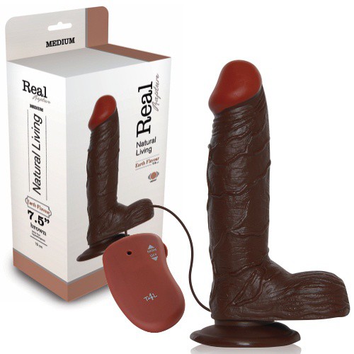 REAL RAPTURE EARTH FLAVOUR REALISTIC VIBRATOR 7.5'' BLACK