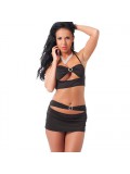 Black Mini Skirt And Crop Top UK Size 8 to 12 8718924220436