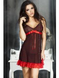 BABYDOLL AND STRING CR-3170 BLACK WITH RED POLKA DOTS toy