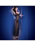 BABYDOLL AND THONG CR-4115 BLACK photo