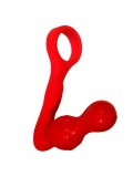 COCKRING & BUTTPLUG CLENCHER RED 666987010076